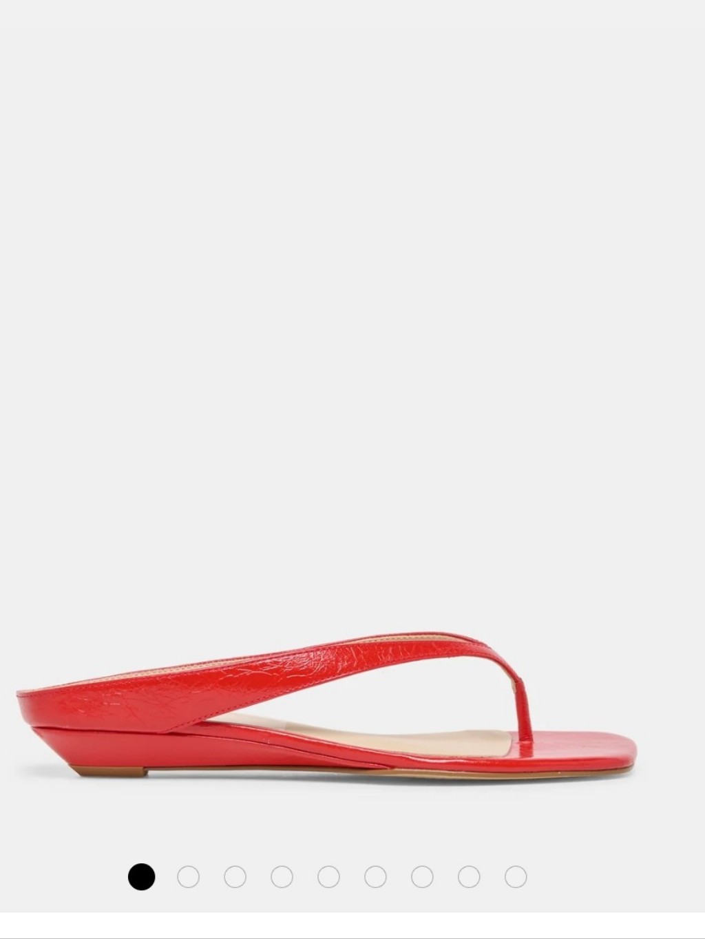 Nwob Dolce Vita Gizel Red Crinkle Patent Sandals